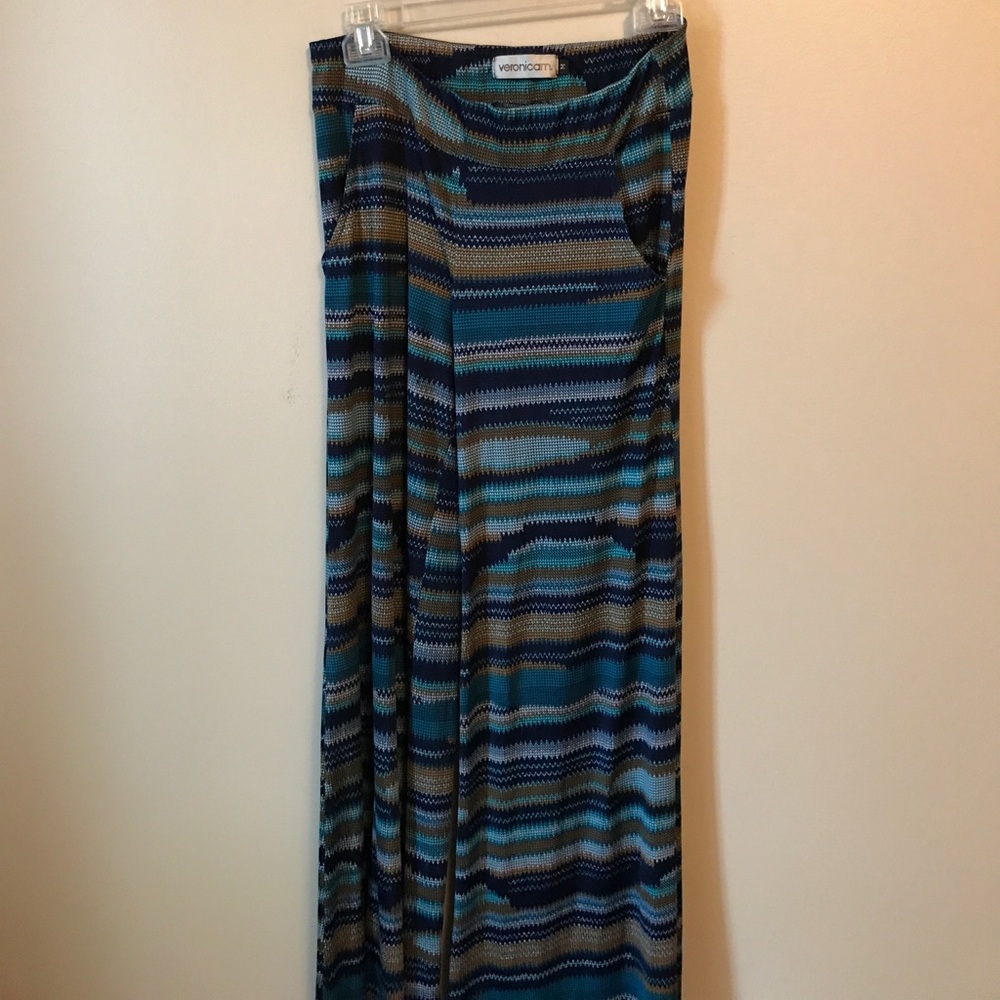 Veronica M Multicolor Striped Flare Pants